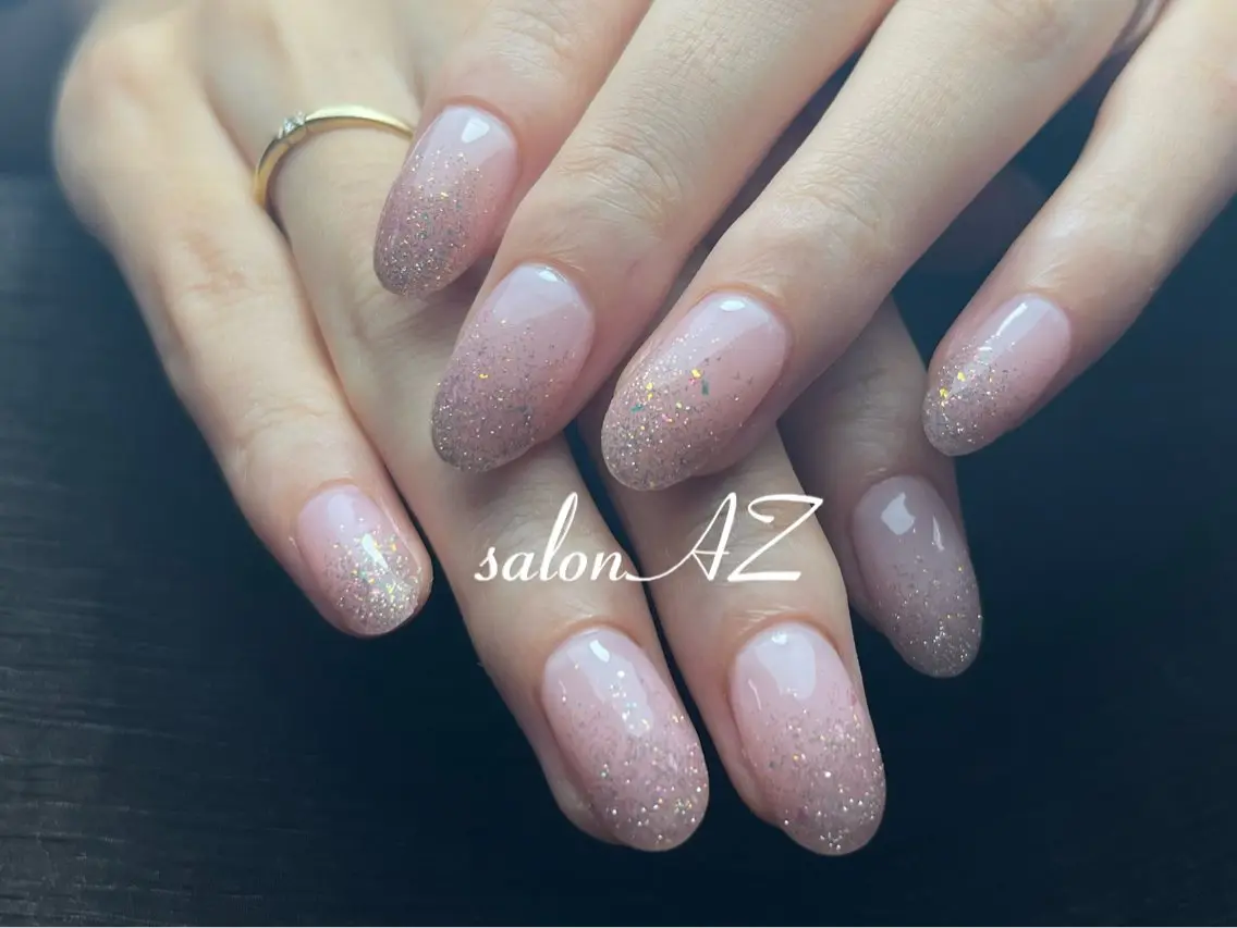 ネイル アートネイル 長さ出し フットネイル フレンチネイル ジェルネイル salon AZのネイルデザイン