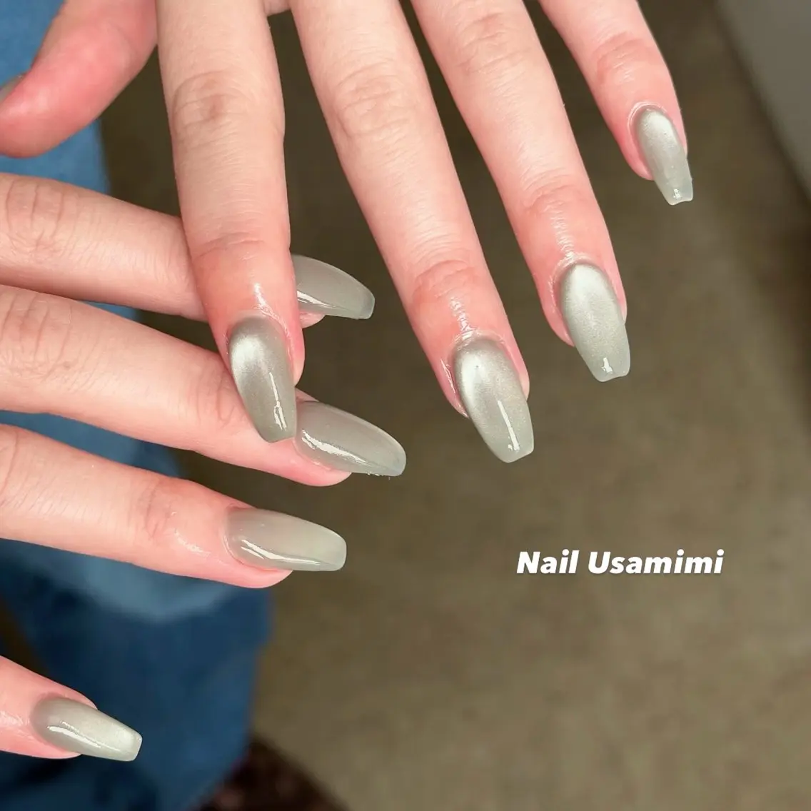 ネイル マグネットネイル ハンドネイル 本町ネイルNail UsaMimiのネイルデザイン