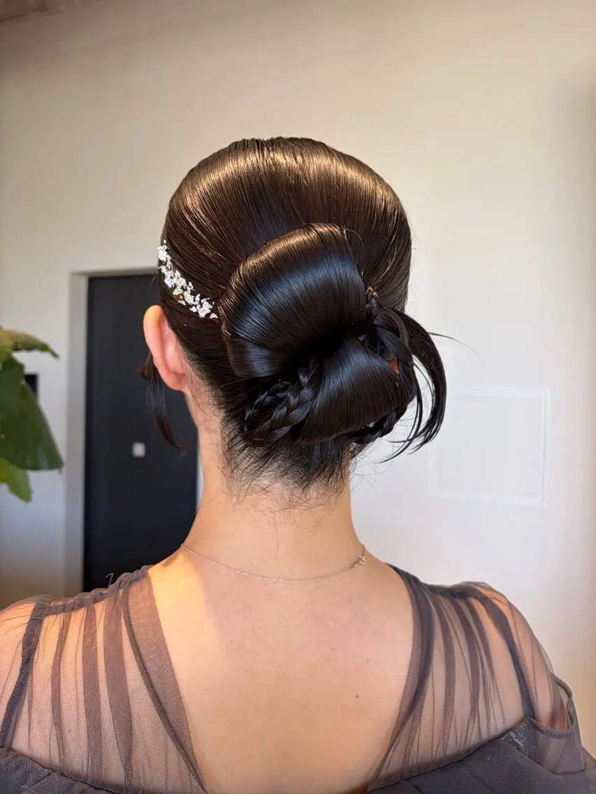 セミロング ヘアアレンジ 石川 瑠琉のヘアスタイル