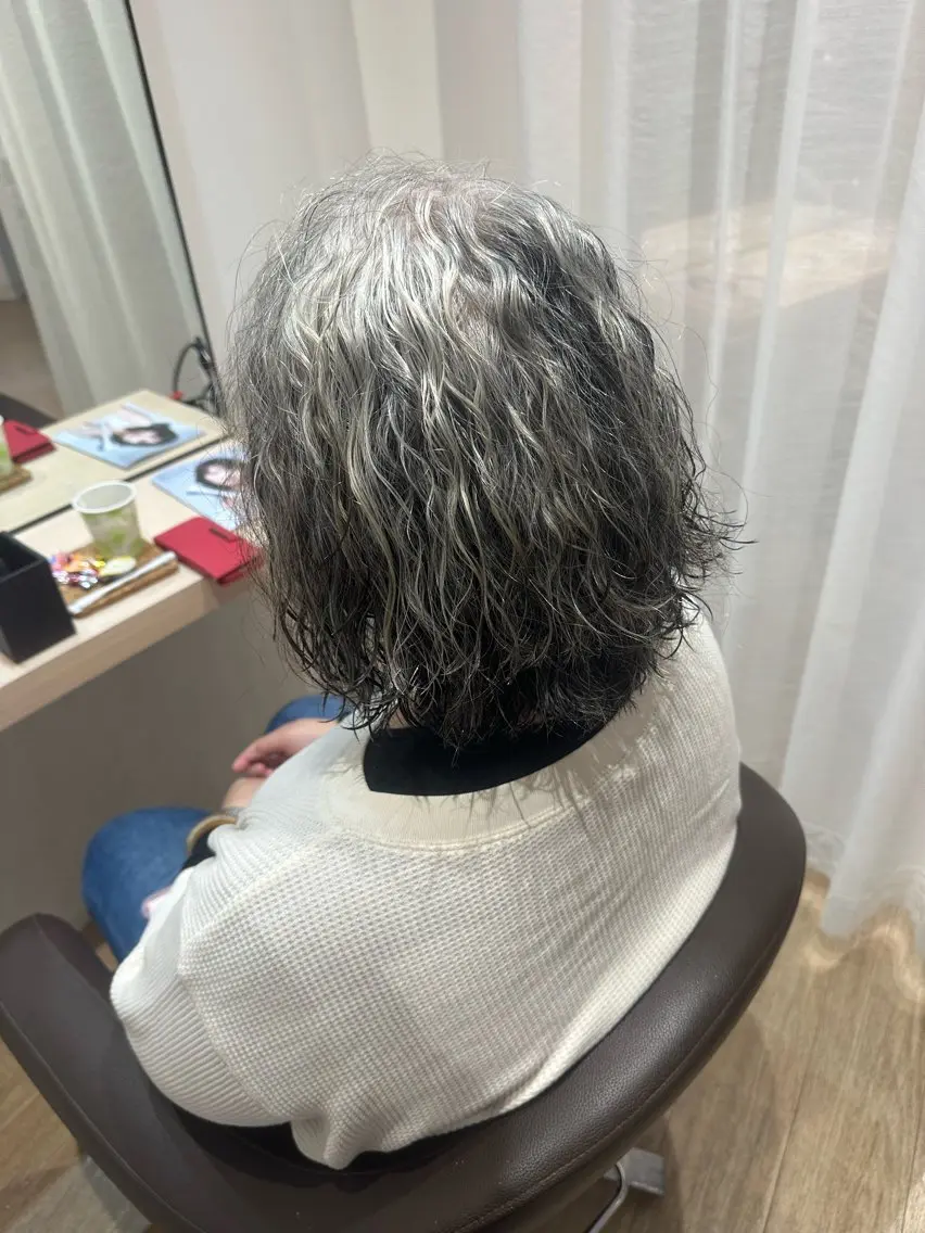 ミディアム カット パーマ 【似合わせ】 藤原 拓徒のヘアスタイル