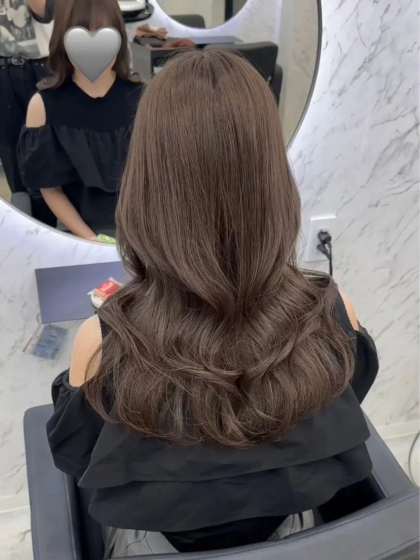 ロング カラー ブラウンカラー マロンブラウン ヘアカラー 韓国ヘア🎀 /♡𝓝𝓸𝓪♡のヘアスタイル