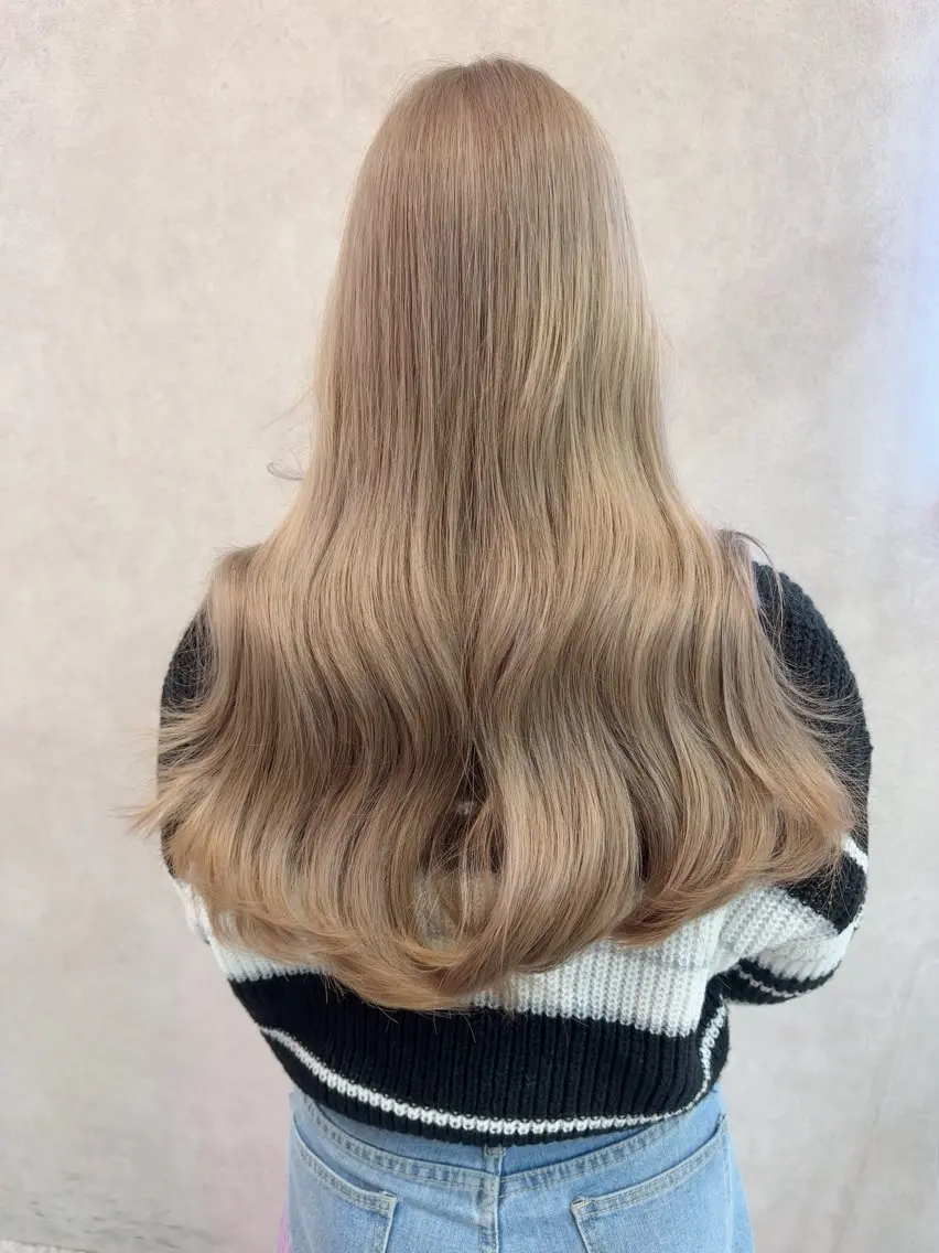 セミロング カラー ヘアアレンジ ヘアカラー トリートメント 天神/ブリーチ/ ブリーチなしカラーのヘアスタイル