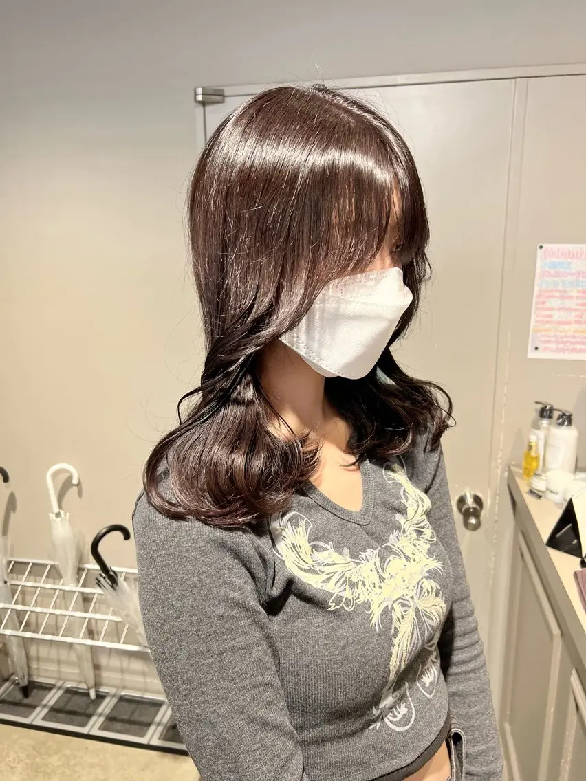 セミロング カラー パーマ ヘアアレンジ メンズ 上品＆韓国風 🥀海心🥀のヘアスタイル