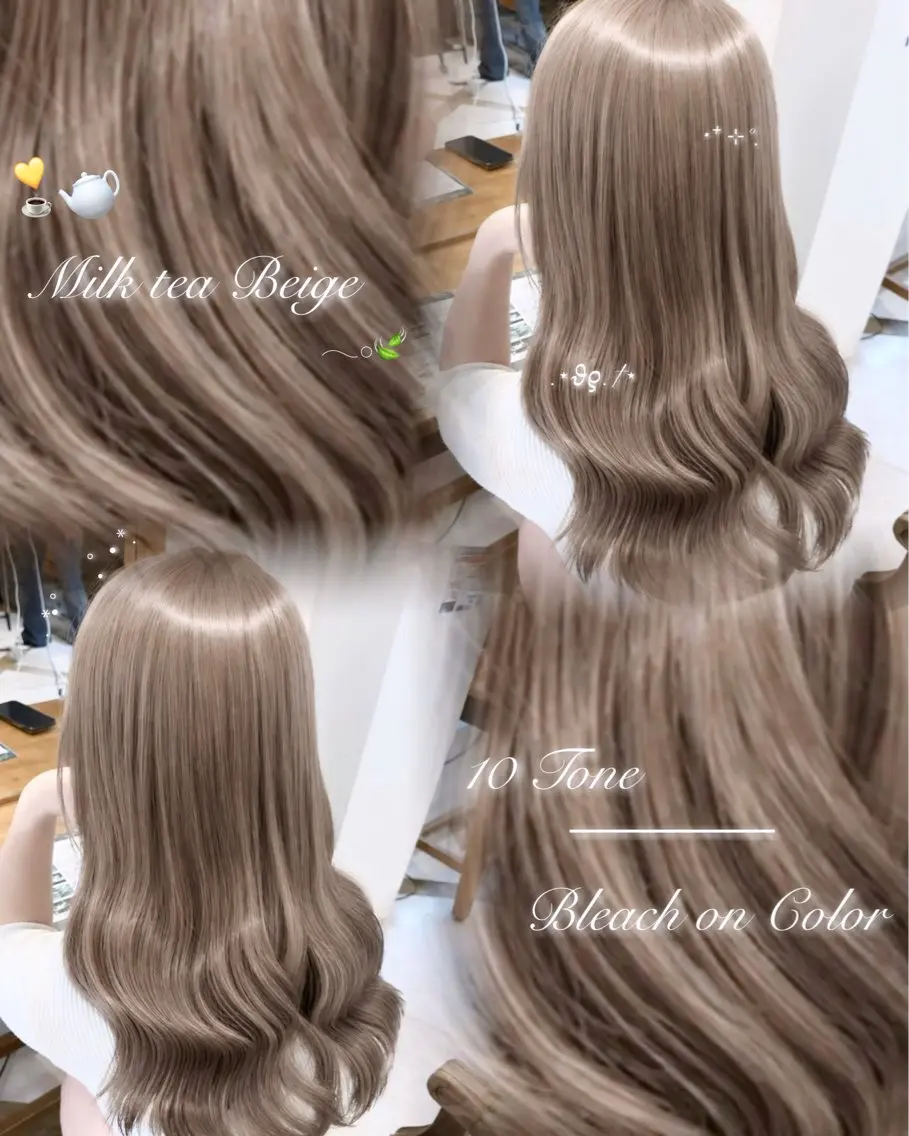 🪄︎︎🫧ྀི ブリーチonカラー➕1stepトリートメント🎀ིྀ🪄︎︎しっかり明るさ➕透明感のあるカラーに➿🩵の写真