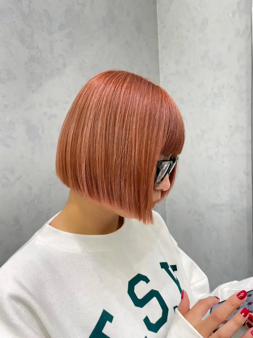 ショート カラー シールエクステ ブリーチ ケアブリーチ デザインカラー ダブルカラー 🦋韓国hair🦋 エクステ店長sakiのヘアスタイル