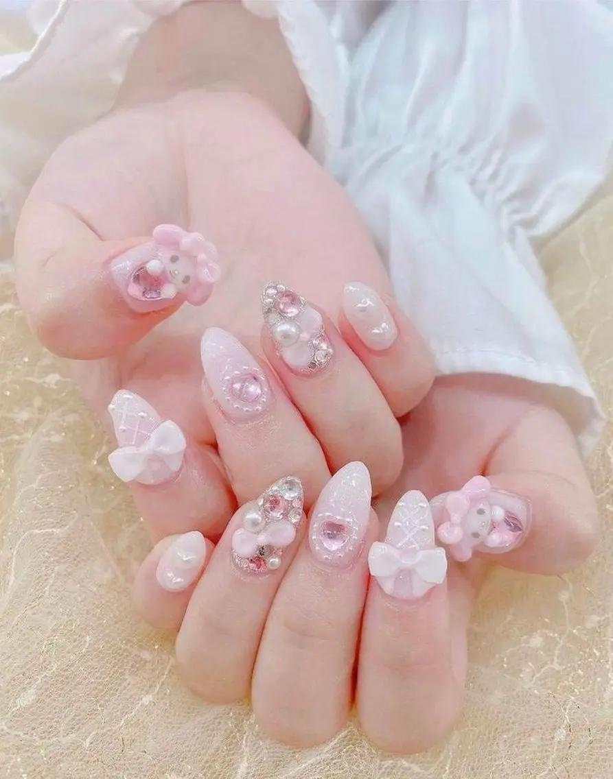 ネイル 長さ出し フレンチネイル グラデーション 卒業式 マグネットネイル MIHANA NAILのネイルデザイン