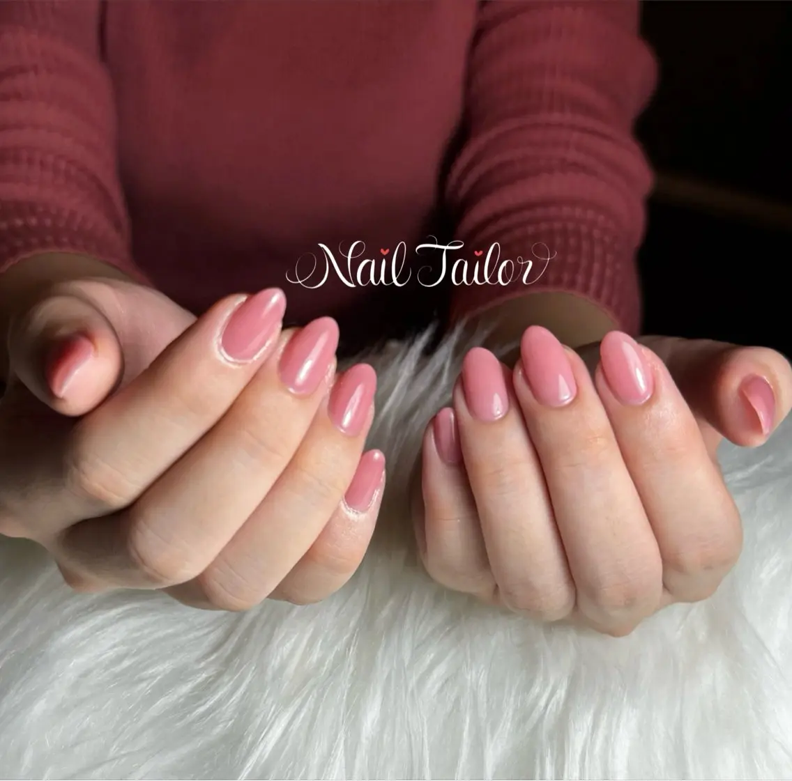 ネイル オフィスネイル ピンク シンプルネイル ハンドネイル NailTailor ネイルテイラーのネイルデザイン