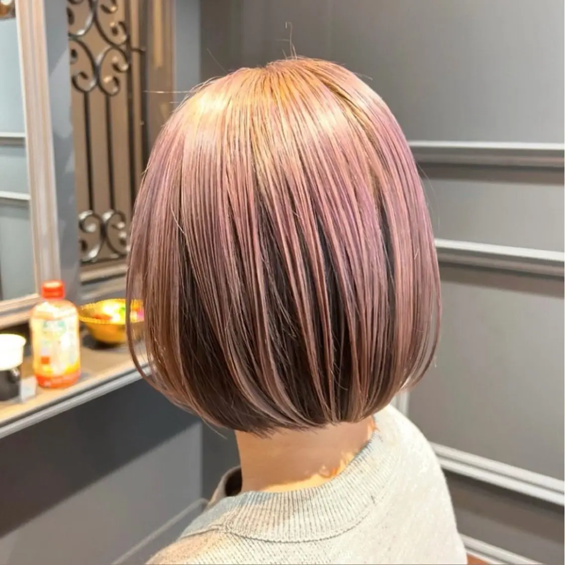 ミディアム カラー ヘアアレンジ Rina🌷 ダメージレスカラーのヘアスタイル