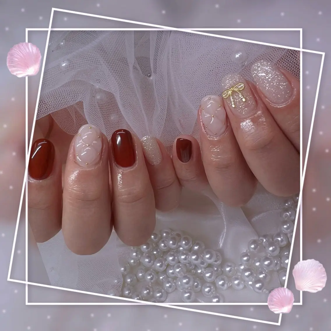 ネイル チークネイル ガーリー グラデーション マグネットネイル ピンク ハンドネイル ハンドケア Chill Nailsalonのネイルデザイン