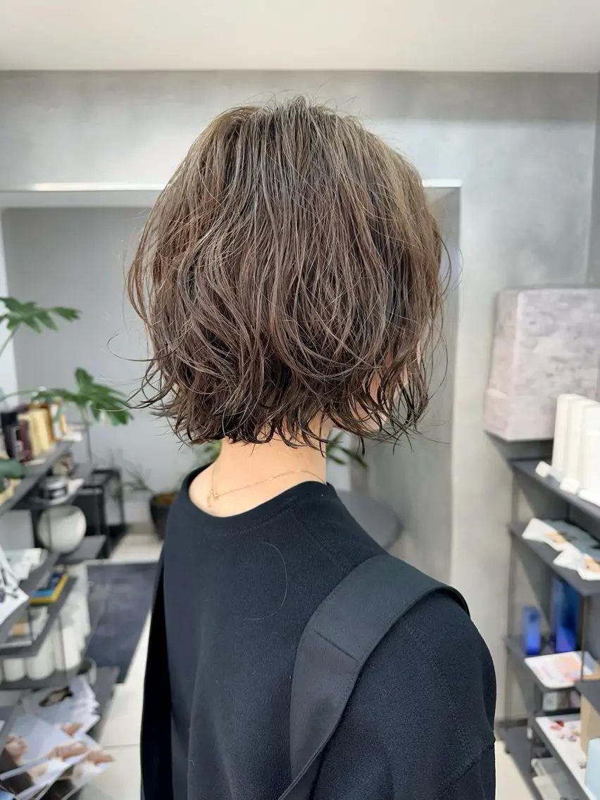 パーマ RIN パーマ/暖色カラーのヘアスタイル