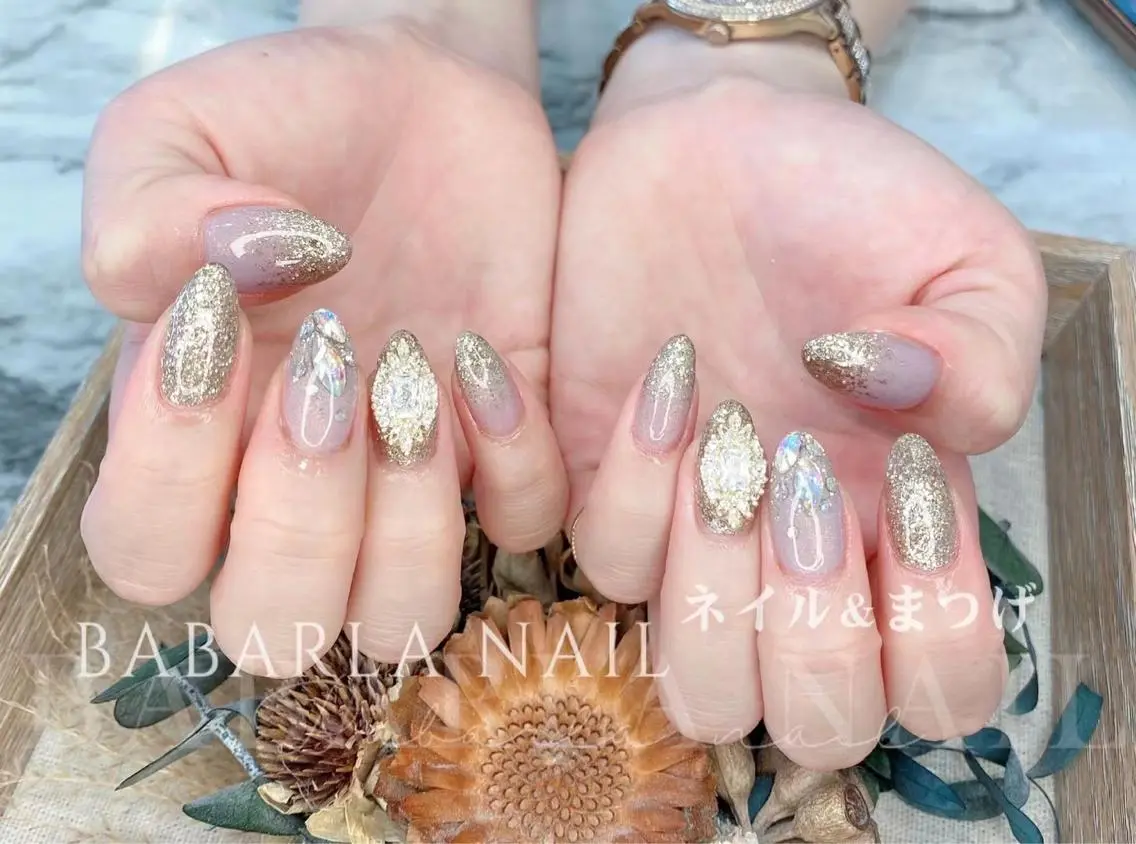 ネイル ラメ(グリッター) Babarla Nailのネイルデザイン