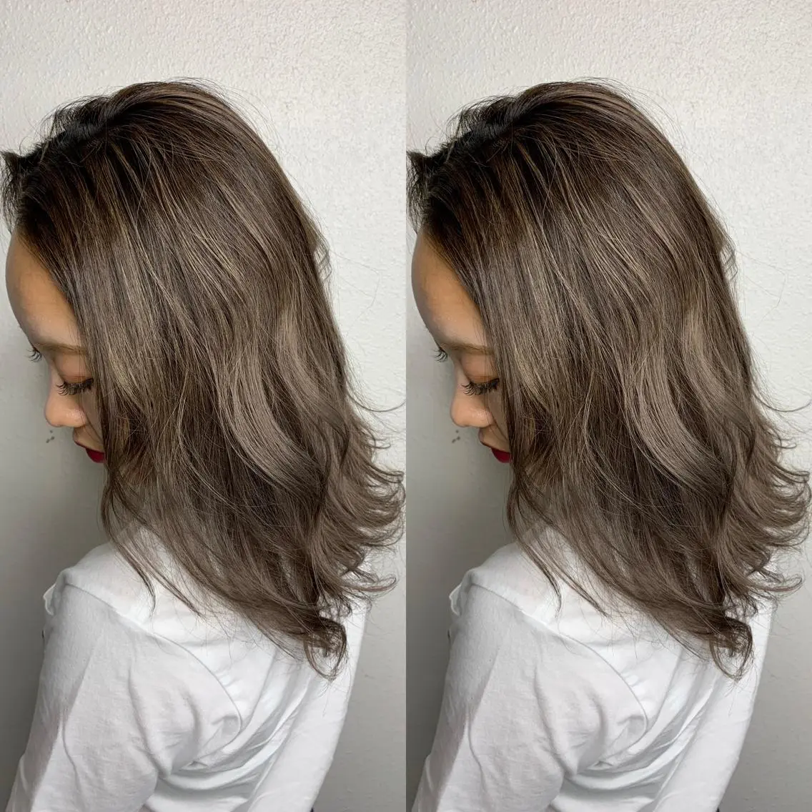 セミロング カラー ブリーチ ハイライトカラー ハイライト ヘアカラー 似合わせ/ カラー.岡田友仁のヘアスタイル