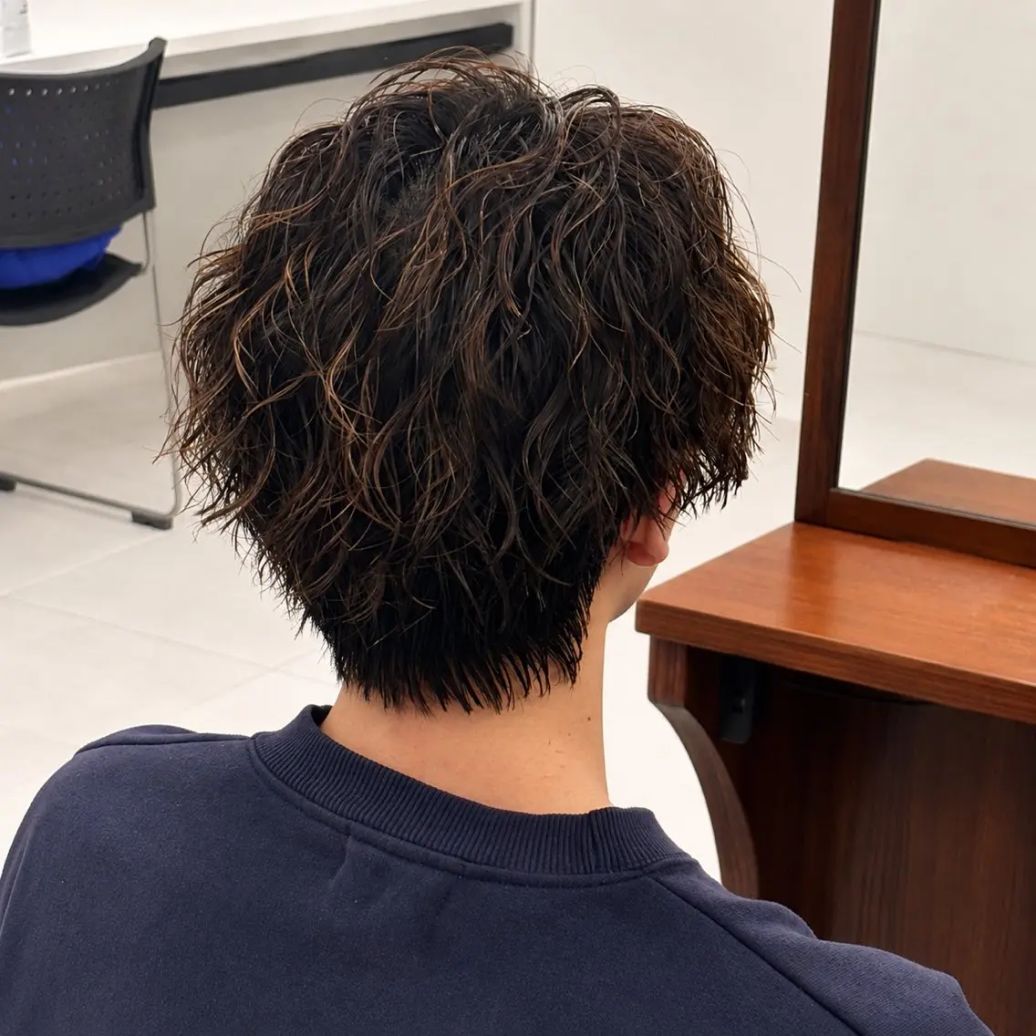 メンズ 刈り上げ カット パーマ Ash元住吉 クサカハルトのヘアスタイル