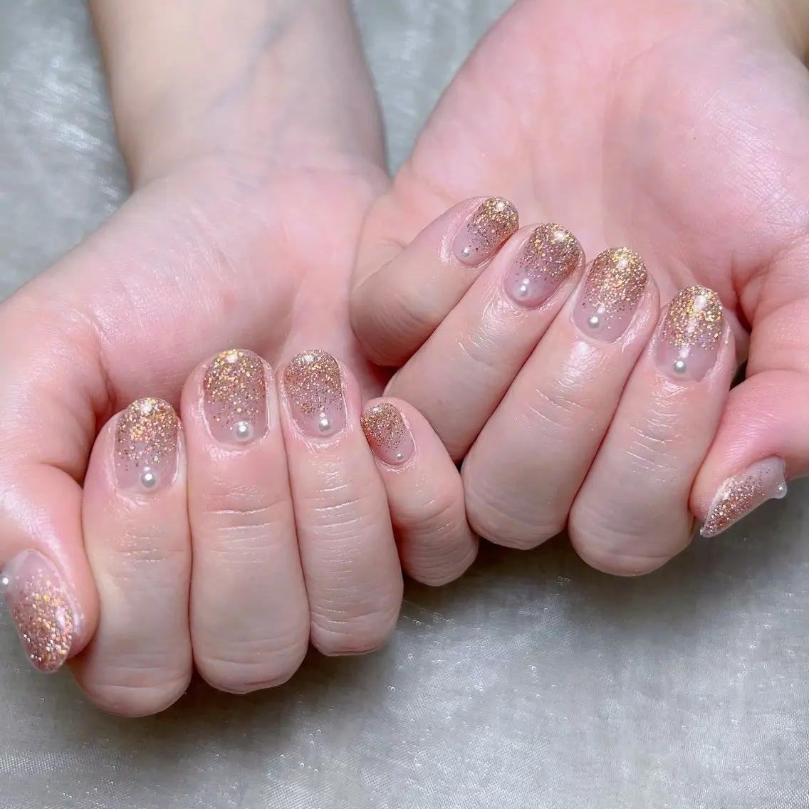 メンズ ネイル メンズ韓国風 アートネイル オーロラネイル ガーリー キラキラネイル ハンドネイル Nail salon 木にいるのネイルデザイン