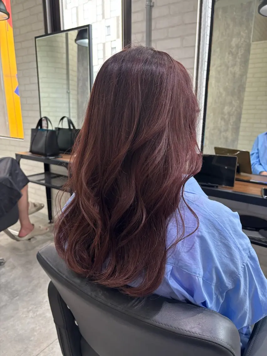 セミロング カラー ヘアアレンジ ヘアカラー トリートメント kei🤎ベージュ /透明感カラー/博多のヘアスタイル