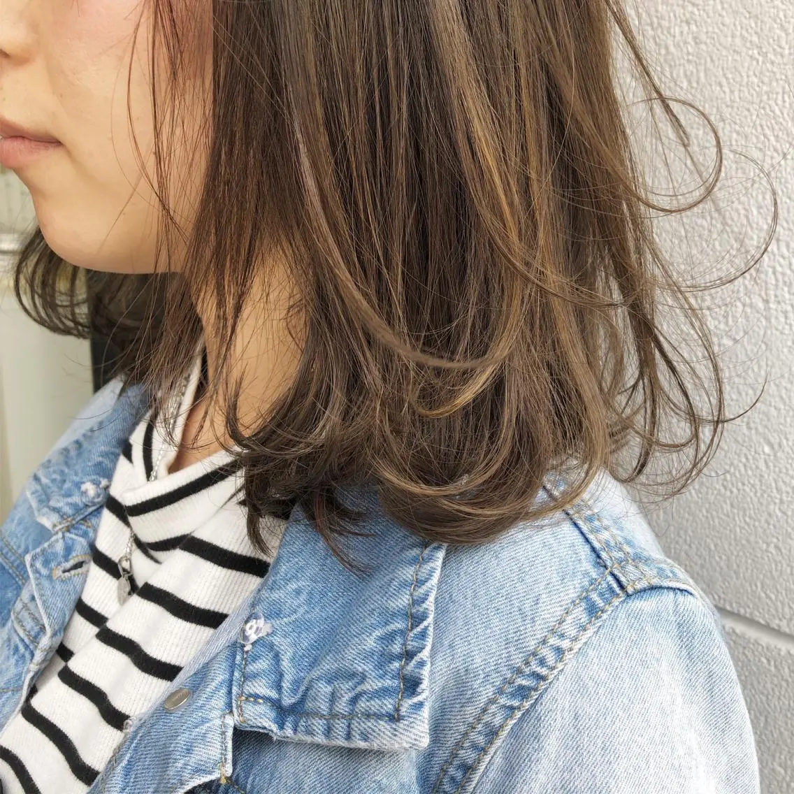 ミディアム stylist　篠崎 憲一のヘアスタイル