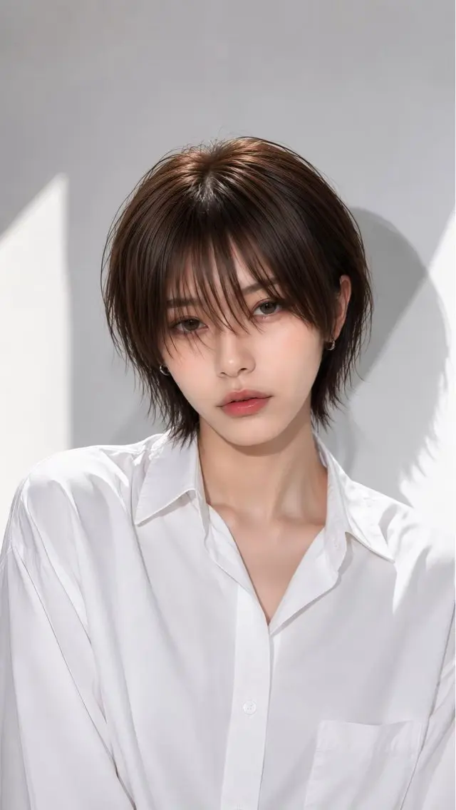 ショート メンズ マッシュ 髪質改善 縮毛矯正 カット 縮毛矯正 ヤリタ カケルのヘアスタイル