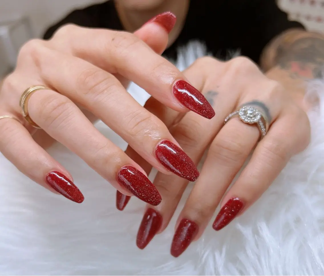 💅長さ出しワンカラー フラッシュカラーの写真