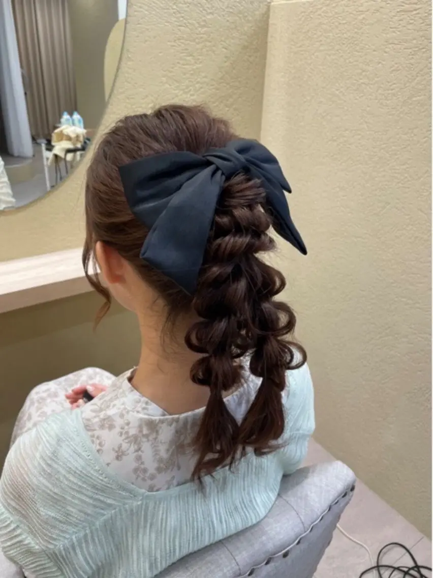 ヘアセット(金箔orパールor当店用意の選べるヘア飾り)の写真