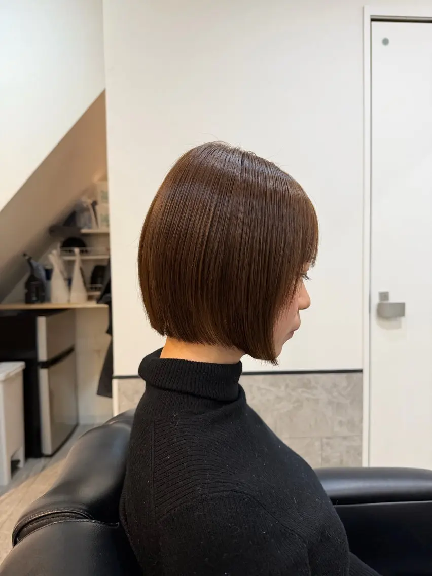 ショート カラー 切りっぱなしボブ ボブ ブリーチ/髪質改善/ メンズ/ KOKIのヘアスタイル