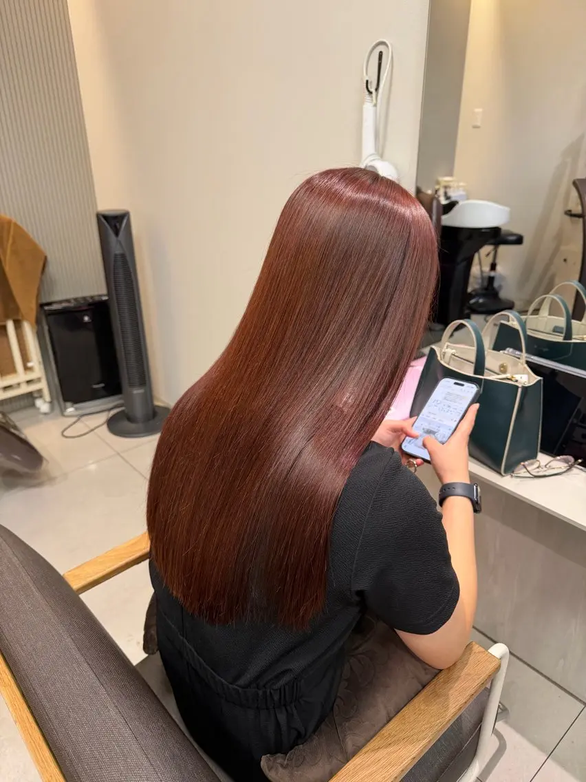 ロング カラー ヘアカラー トリートメント ヘアカラー推💫永尾 胡桃のヘアスタイル