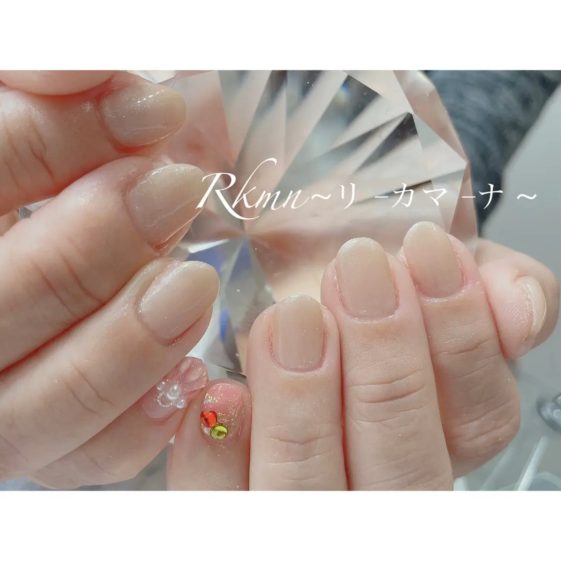 ネイル アートネイル シンプルネイル 春ネイル ハンドネイル フットネイル ハンドケア Rkmn ~リ-カマ-ナ~のネイルデザイン