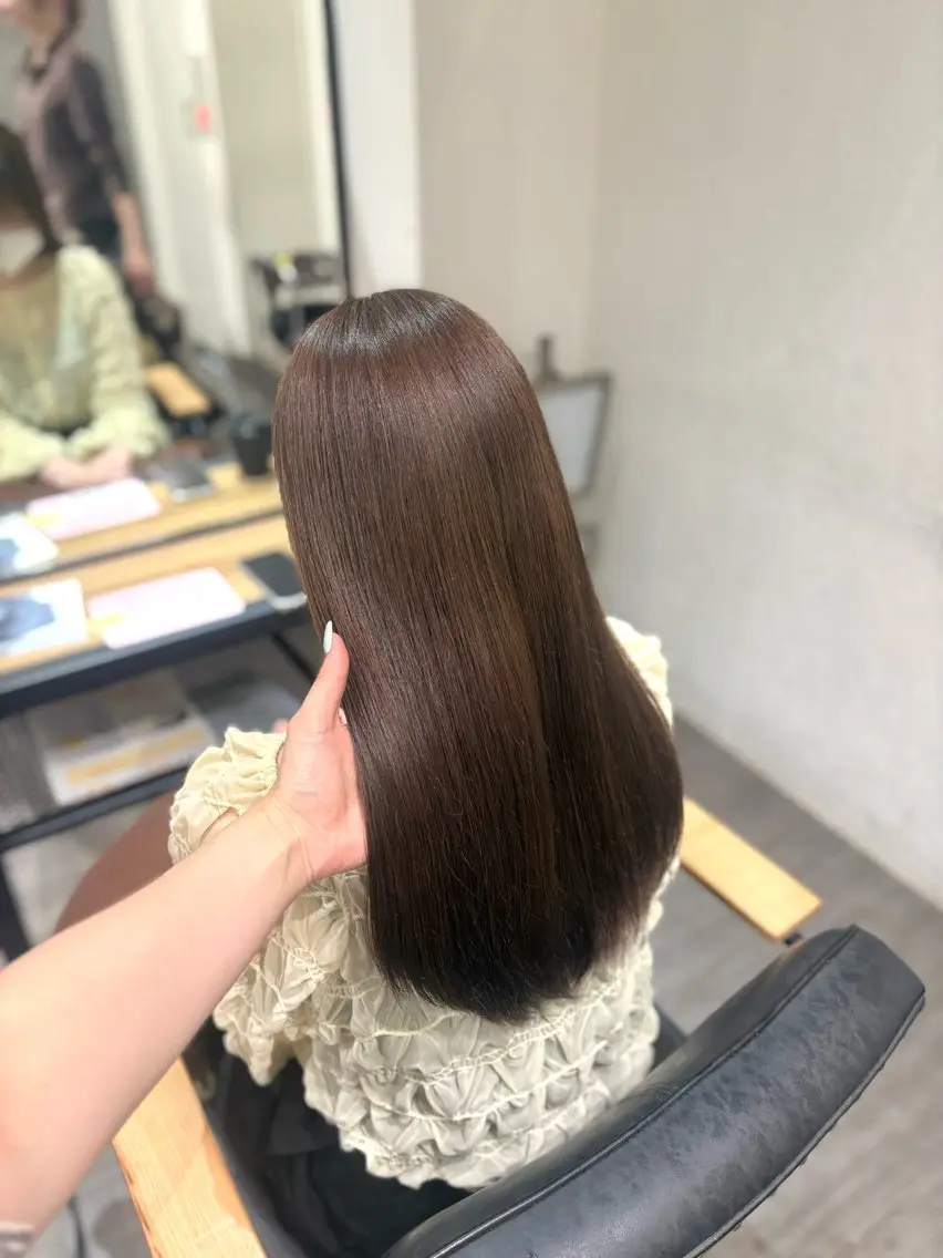 ロング カラー アッシュ アッシュブラウン ブラウンカラー 透明感カラー nijika/ カラーリスト🫧のヘアスタイル