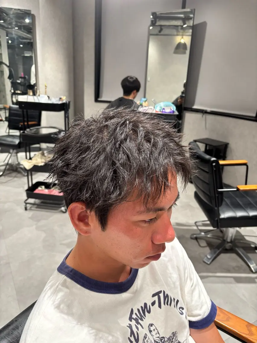 メンズ アップバング メンズ専門店NEXT NEO パーマ特化のヘアスタイル