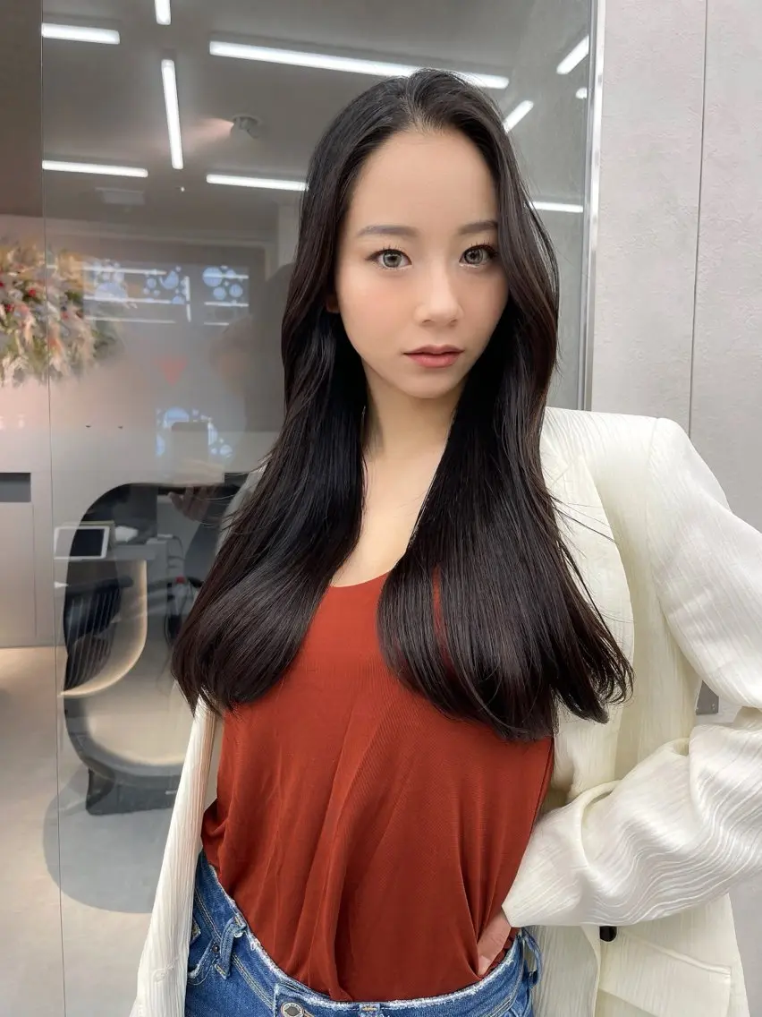 セミロング レイヤーカット 似合わせカット カット ヘアカラー トリートメント 顔周り🇰🇷ロンド レイヤー✨カジワラのヘアスタイル