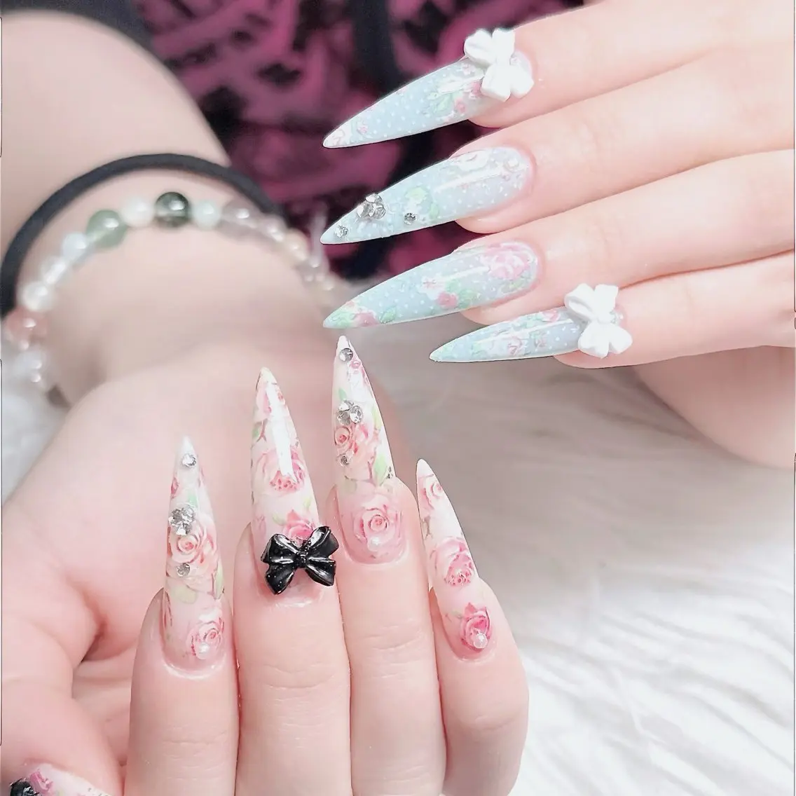 ネイル フットネイル フレンチネイル グラデーション 韓国ネイル ロングネイル ハンドネイル Hani Nail Salonのネイルデザイン