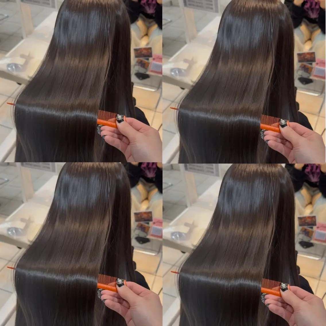 ロング カラー カット ヘアカラー 縮毛矯正 トリートメント 【髪質改善特化】 艶髪/透明感カラーのヘアスタイル