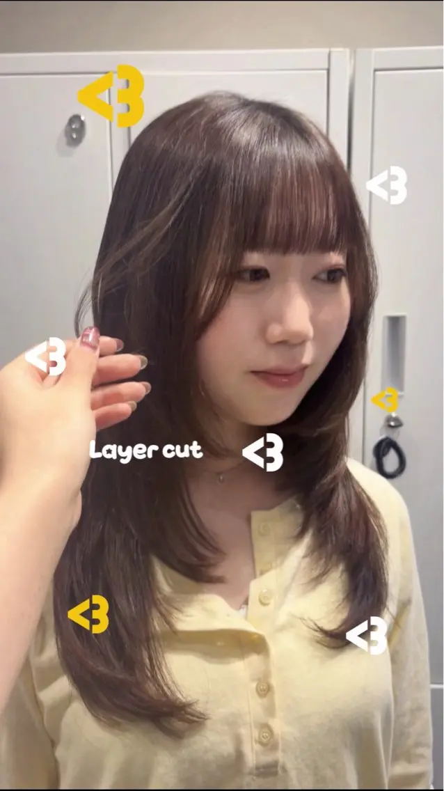 ロング カラー ハイレイヤー レイヤーカット ロング カット ヘアカラー エクステ Koharu🍓 エクステ/髪質改善のヘアスタイル