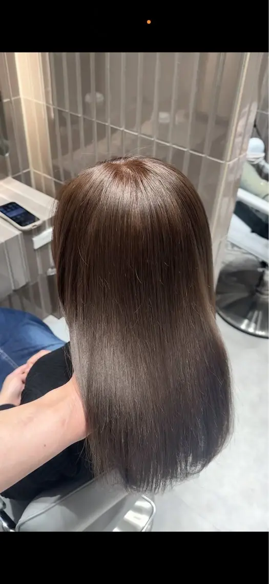 セミロング 縮毛矯正 縮毛矯正 横尾 歩のヘアスタイル