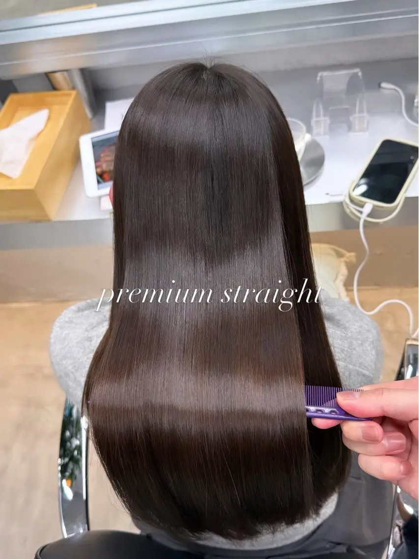 ロング ヘアカラー 縮毛矯正 トリートメント 乾かすだけでまとまる /髪質改善西村涼太のヘアスタイル