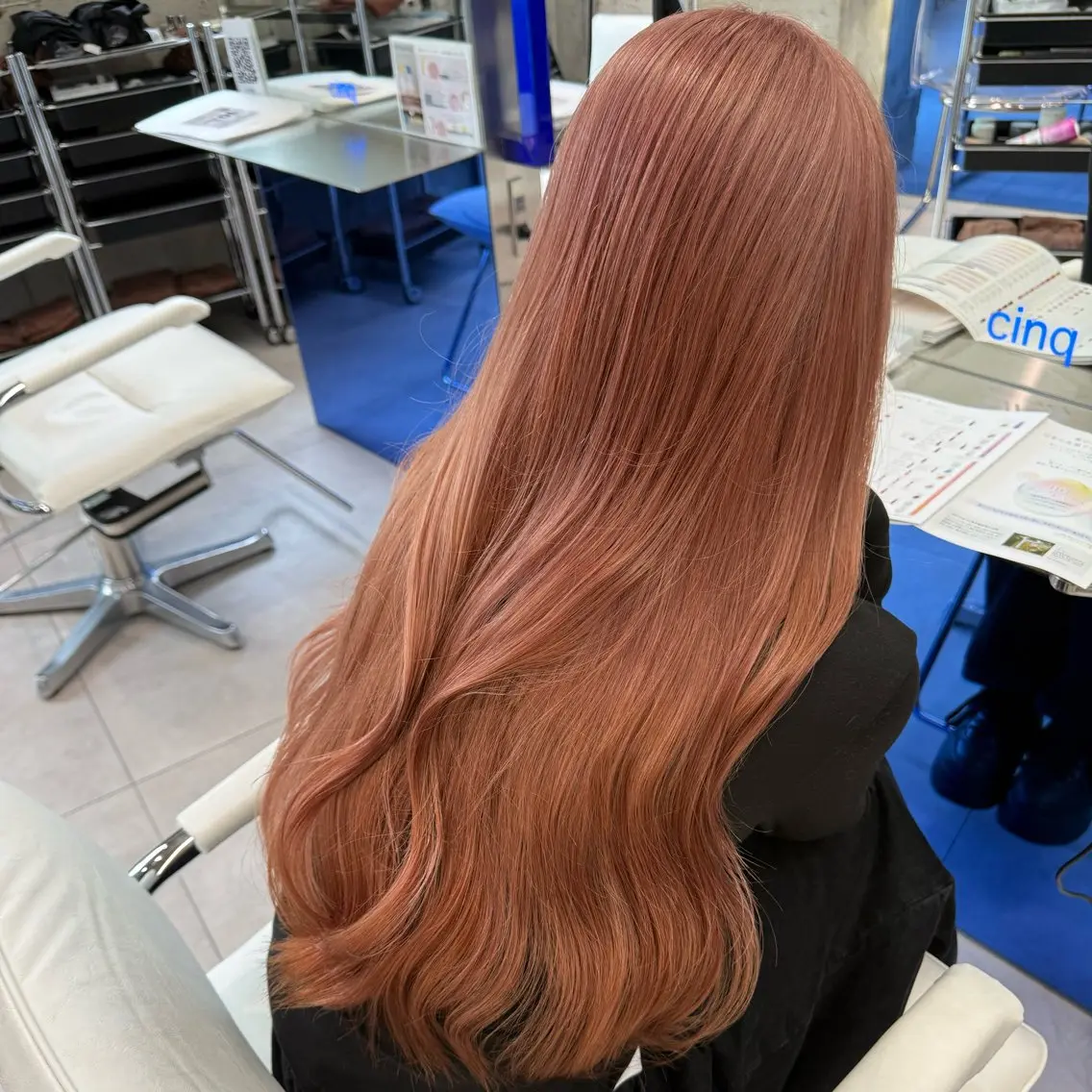 ロング カラー 似合わせピンクカラー 🎀/朋美のヘアスタイル