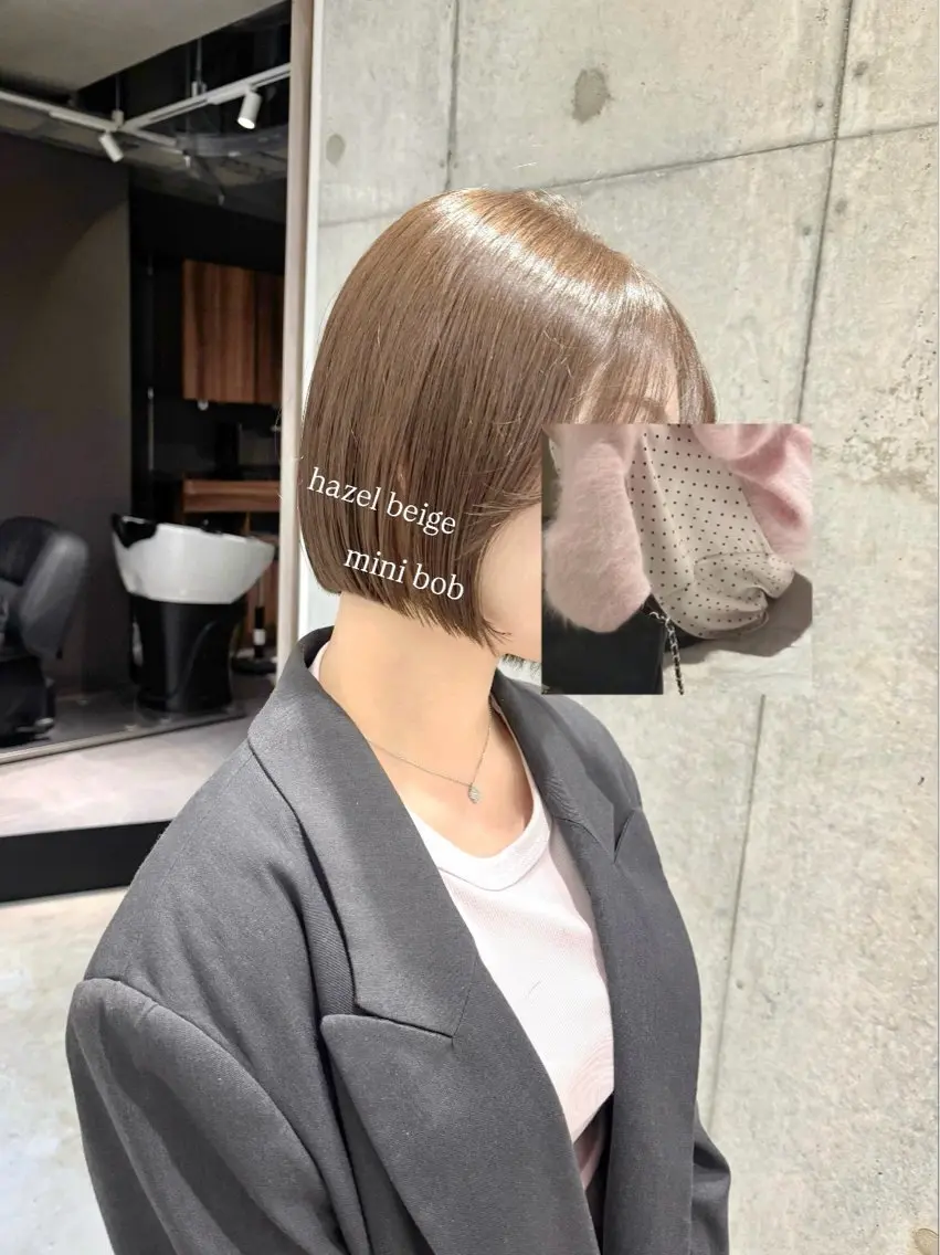 ショート カラー ボブ ヘアカラー トリートメント ヘッドスパ ヘアセット 透明感カラー・レイヤ ー🎀amika🎀のヘアスタイル