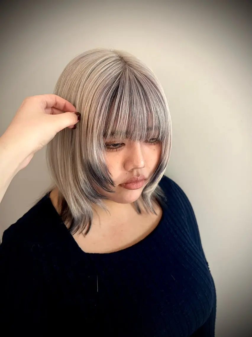カラー ヘアカラー やの ゆきなのヘアスタイル