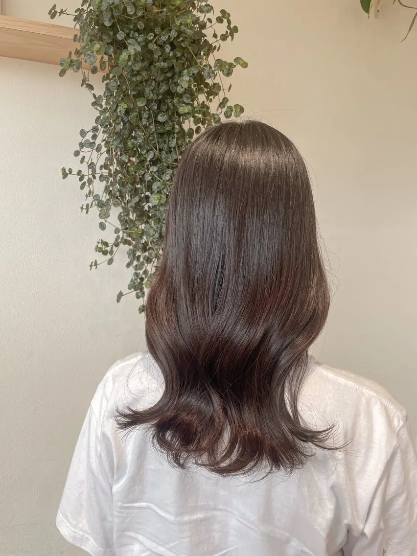 ミディアム カラー ヘアカラー トリートメント cut/nail ▫️イチカ🌻のネイルデザイン