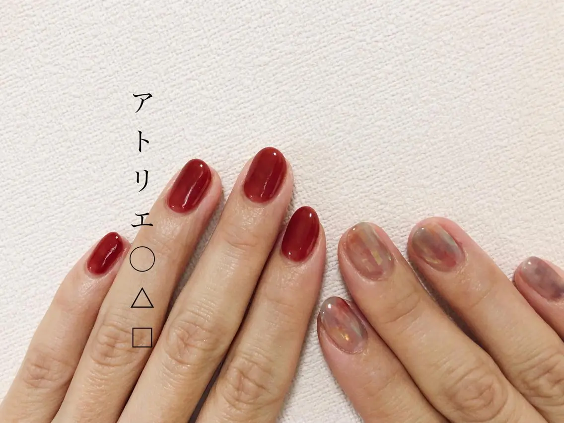 ネイル ニュアンスネイル ハンドネイル アトリエ ○△□のネイルデザイン