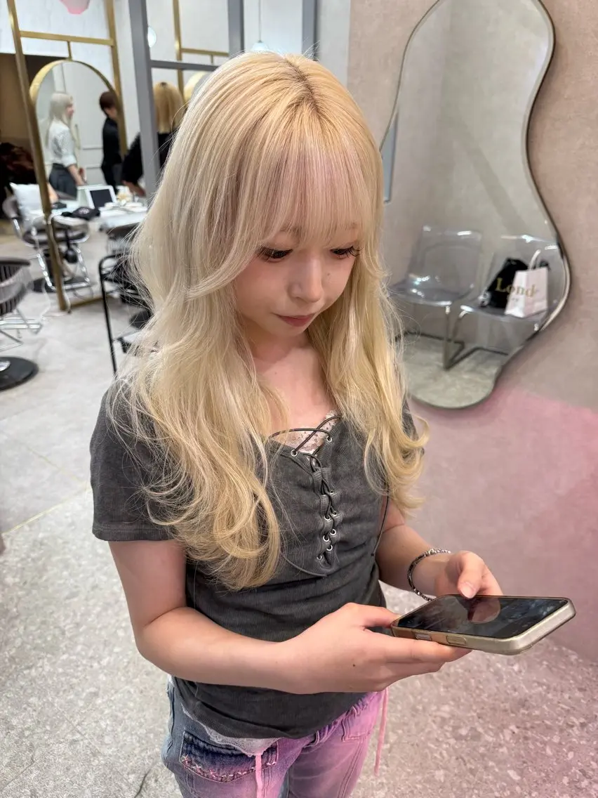 ロング カラー ヘアカラー トリートメント レイヤーダブルカラー KYONのヘアスタイル