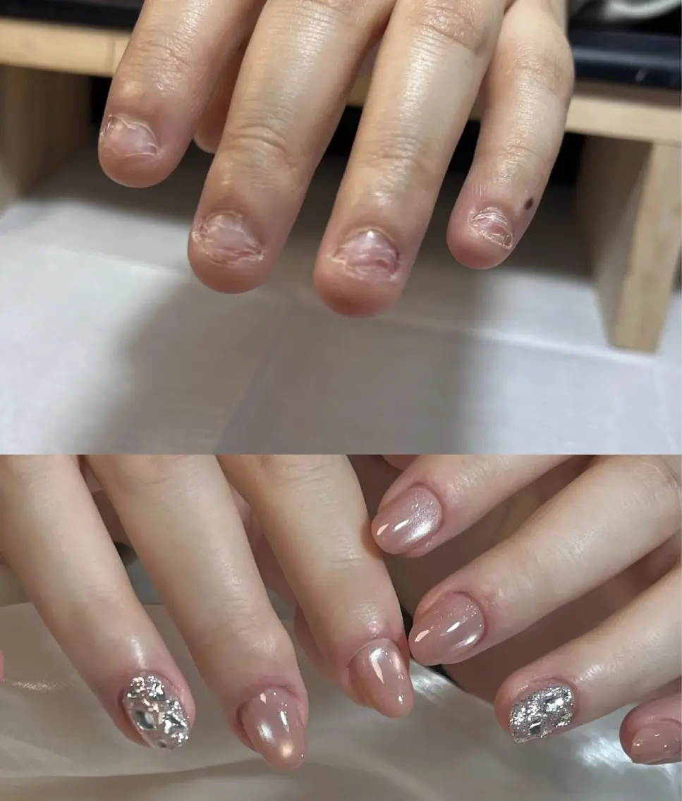 ネイル ハンドネイル MoonNail ユリ🌸のネイルデザイン