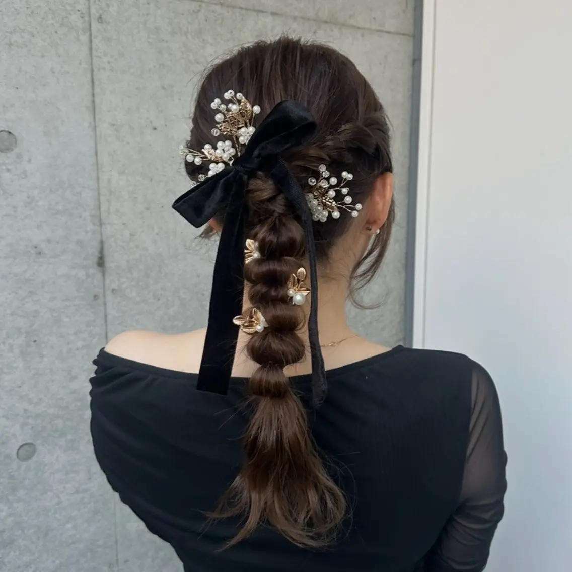 ヘアアレンジ ヘアセット 🩵髪質改善🩵潤艶 ストレート💠クルミのヘアスタイル