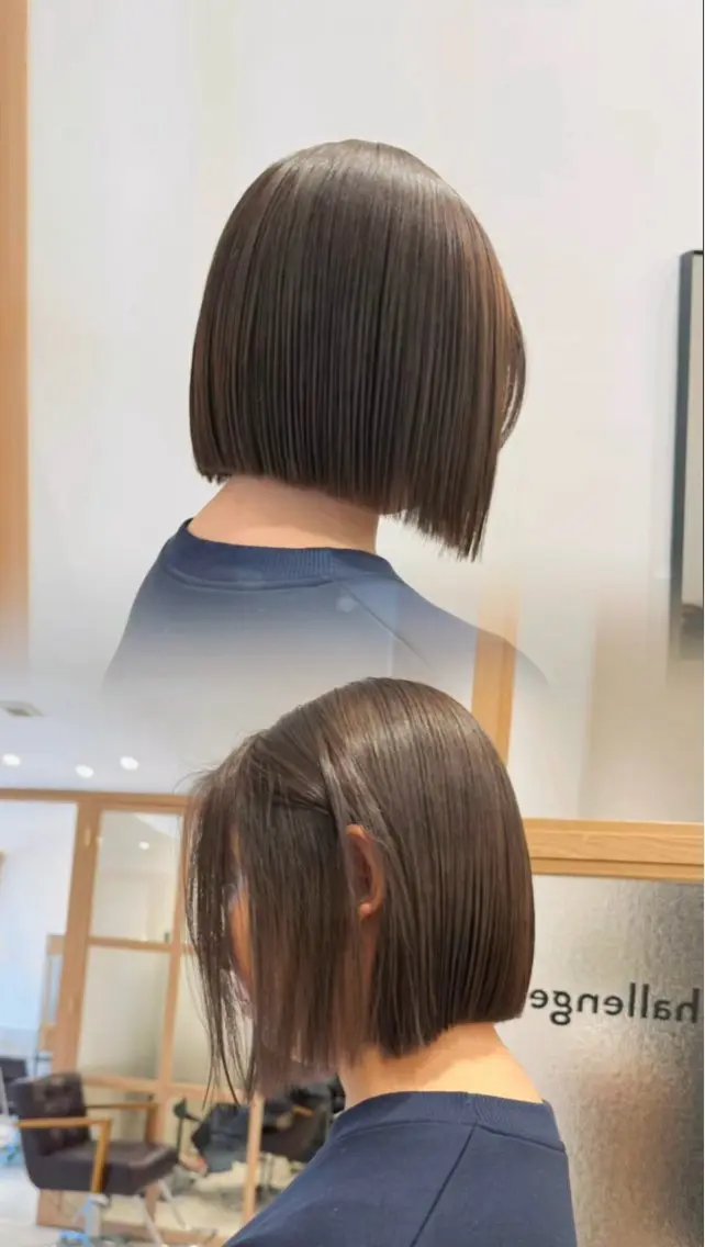 \5・6月限定❗️/【コスメストレートで艶感up🪺♡】似合わせカット+艶カラー+コスメストレート+トリートメントの写真