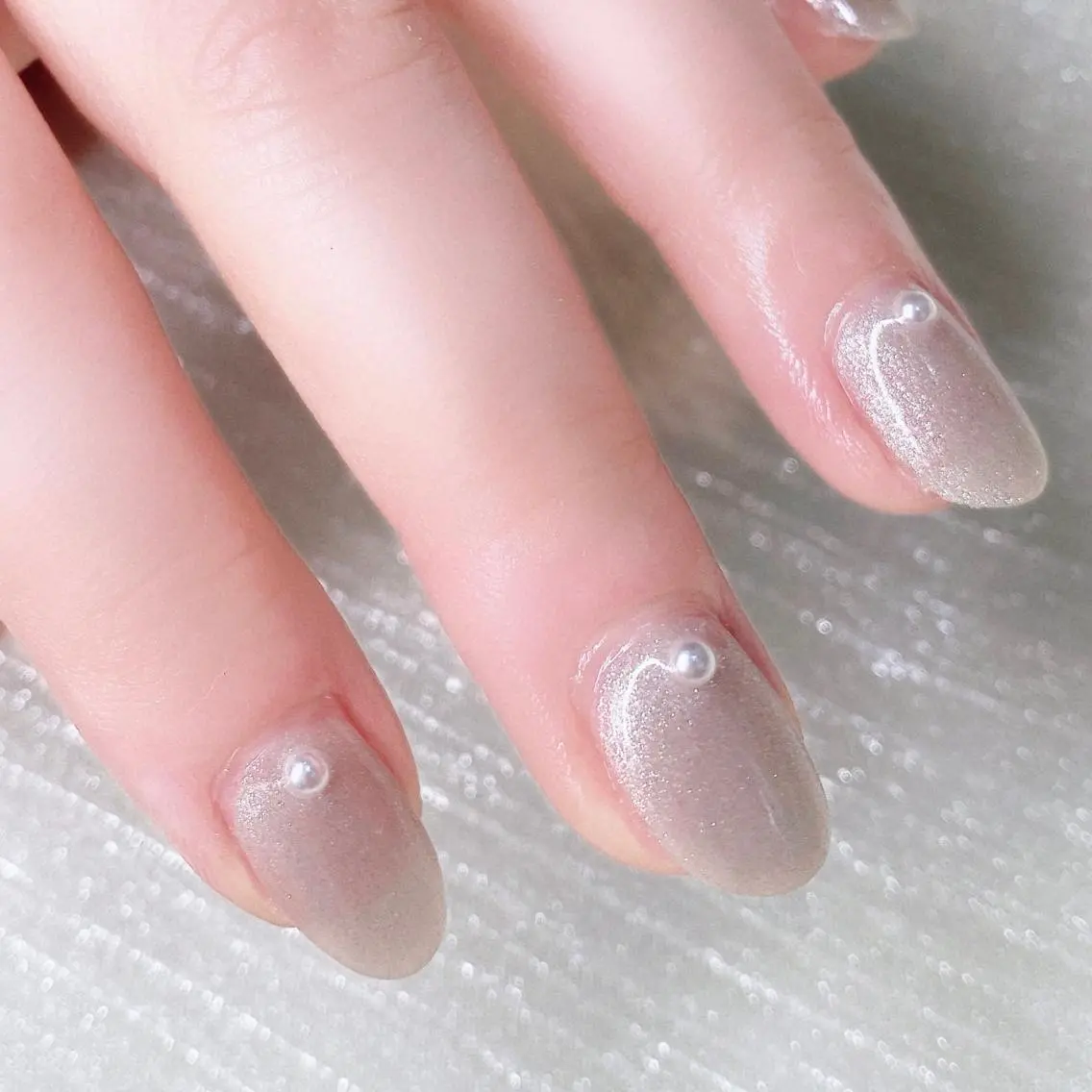 ネイル 長さ出し ストーンネイル ハンドネイル Nailist suzuのネイルデザイン