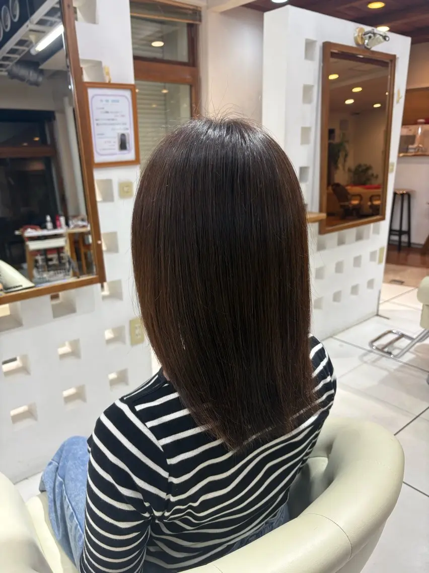 ミディアム 、 、のヘアスタイル