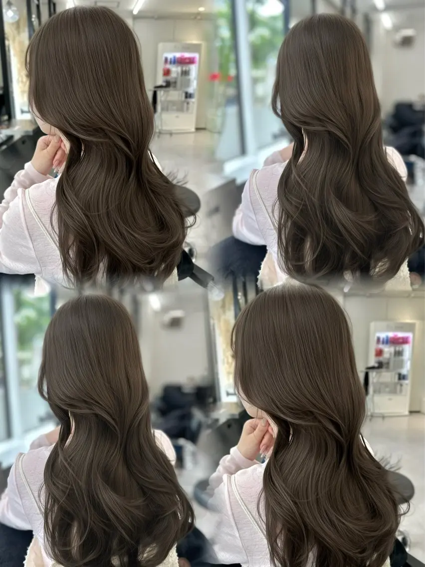 ロング カット ヘアカラー トリートメント ブラウン特化/透明感 NONO💖のヘアスタイル