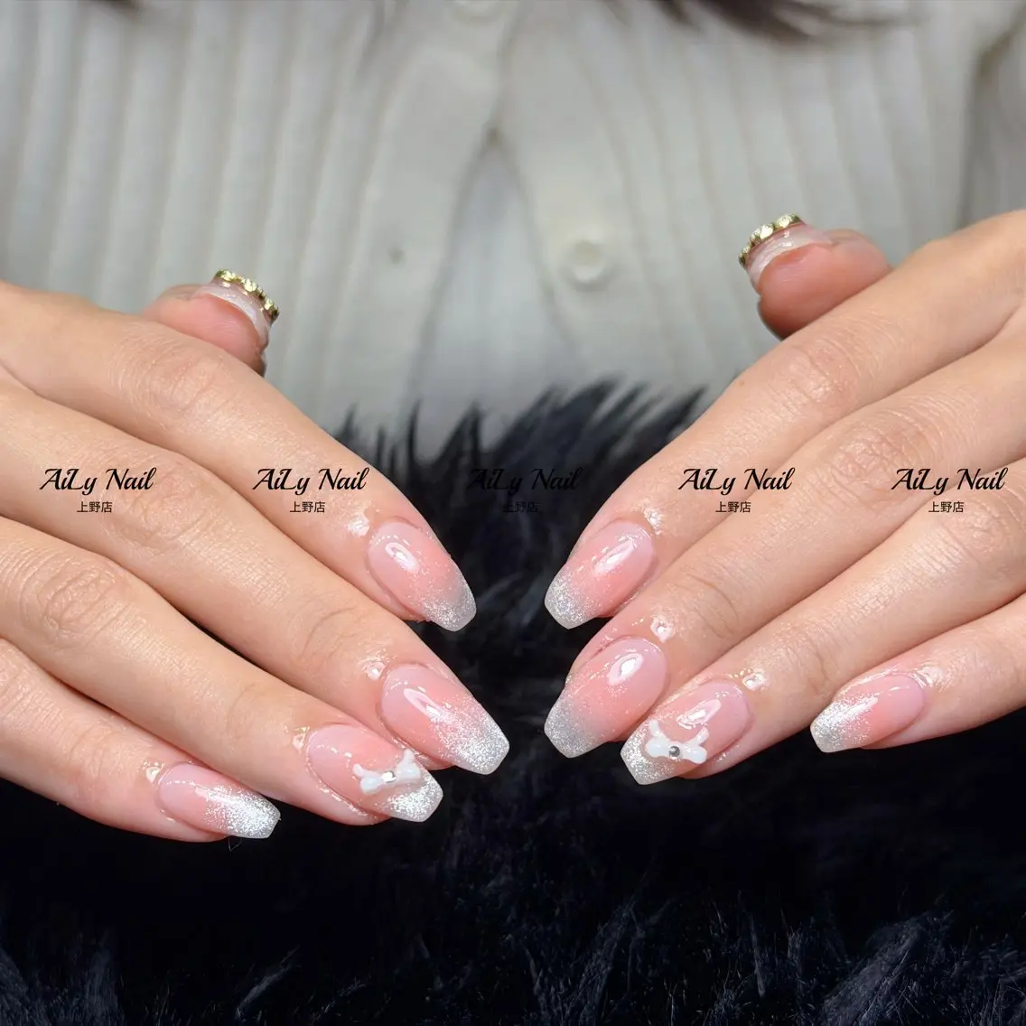 ネイル アートネイル ジェルネイル マグネットネイル ニュアンスネイル シンプルネイル ハンドネイル AiLy Nail 上野店のネイルデザイン