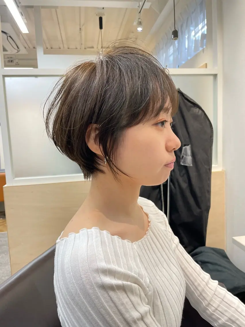 ショート カラー ショートボブ ボブ ショートヘア 表参道【髪質改善】 宮嶋勇太のヘアスタイル