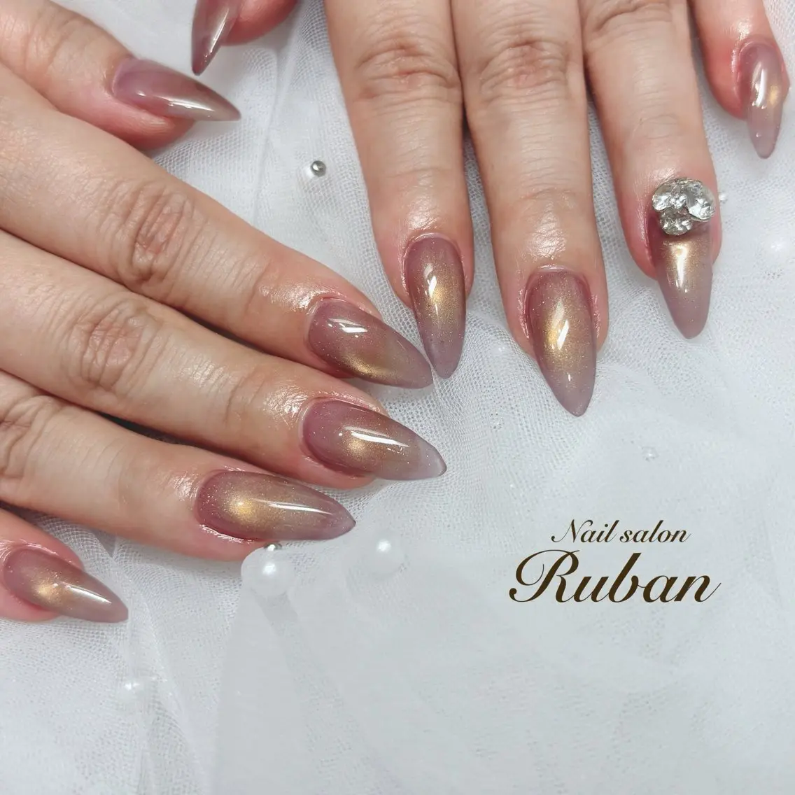ネイル マグネットネイル ワンカラーネイル Nail salon Rubanのネイルデザイン