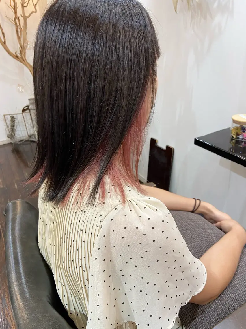 ミディアム カット ヘアカラー トリートメント 透明感カラー/ 加瀬たまものヘアスタイル